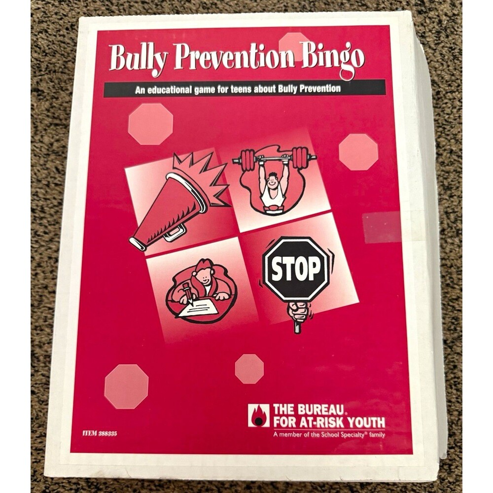 The Bureau for At-Risk Youth Bully Prevention Bingo Educational Game Teens 1+